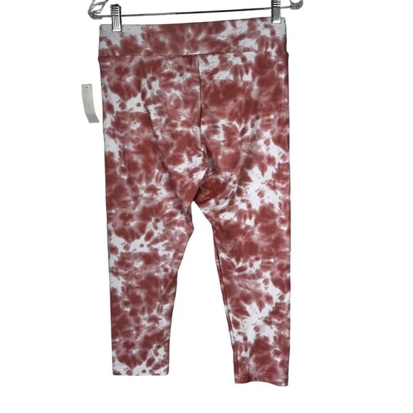 Time and Tru Capri Legging Womens Medium Pink White New Tie Dye - Picture 3 of 9